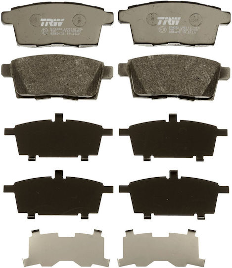 Set Plăcuțe de Frână Trw Automotive Rear 46.2mm Înălțime 110.6mm Lățime 17.0mm Grosime Ford SUA Lincoln Mazda