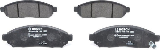 Bosch Σετ Τακάκια Εμπρός 2τμχ για Nissan Evalia / Leaf / NP300 / NV200 / Navara / Pathfinder