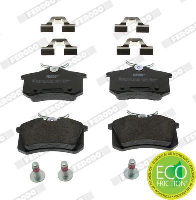 Ferodo Σετ Τακάκια Πίσω 4τμχ για Citroen C3 / C3 Aircross / C3 Picasso / C4 Cactus