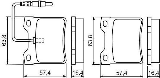 Bosch Plăcuță de frână Spate 4buc pentru Peugeot 406 / 605 / 607