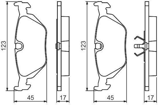Bosch Plăcuță de frână Spate 4buc pentru BMW E36 / Z3