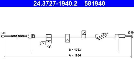 Handbrake Cable Toyota Corolla Verso Zer Zze12 R1 Ate 24372719402