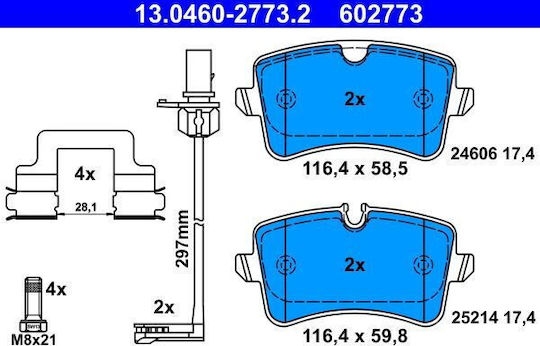 Brake Pads Audi A8 4h Ate 13046027732