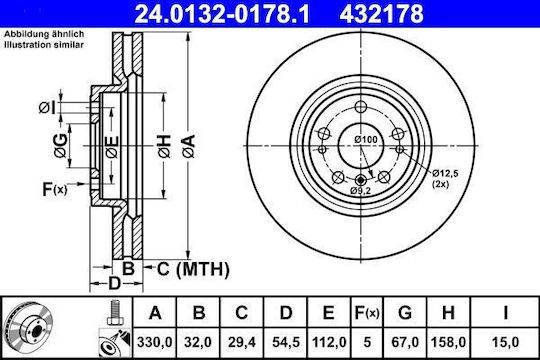 Mercedes-Benz Gle W166 Bremsscheibe Ate 24013201781