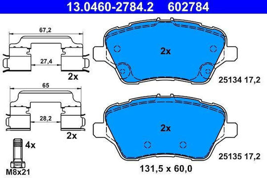 Plăcuțe de frână Ford B-max Jk Ate 13046027842
