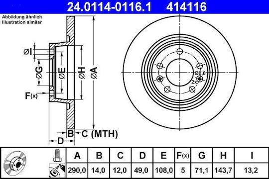 Brake Disc Citroen Jumpy Ate 24011401161