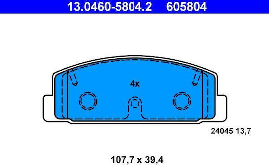 Brake Pads Mazda 323 F Vi Bj Ate 13046058042