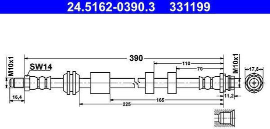 Furtun de frână Ford Galaxy Wa6 Ate 24516203903