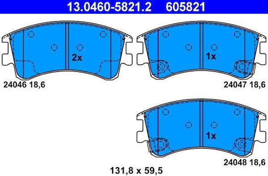 Brake Pads Mazda 6 Gg Ate 13046058212