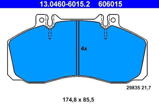 Brake Pads Mercedes-benz Sprinter 5-ton Platform Chassis 905 Ate 13046060152