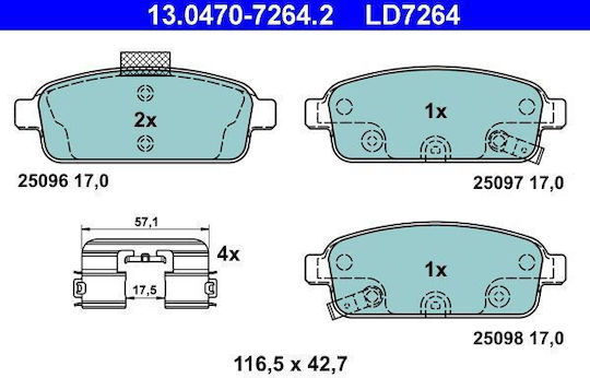Brake Pads Chevrolet Aveo Hatchback T300 Ate 13047072642