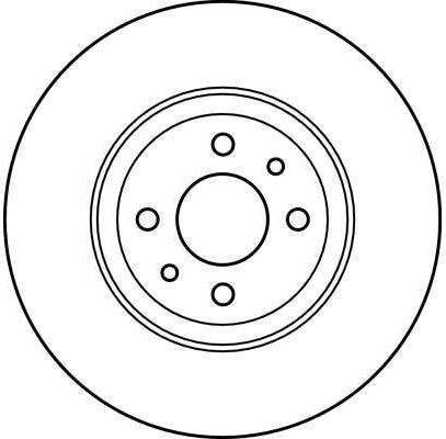 Front Brake Disc Right Left Trw Automotive 284mm 43.5mm 22mm 4 Ventilated Holes for Abarth Alfa Romeo Fiat
