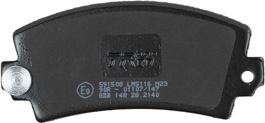 Front Disc Brake Pad Set Trw Automotive 49.6mm X 108.8mm X 14.0mm Abarth Ritmo Citroen Lna Visa Dacia 1310 1325 Nova