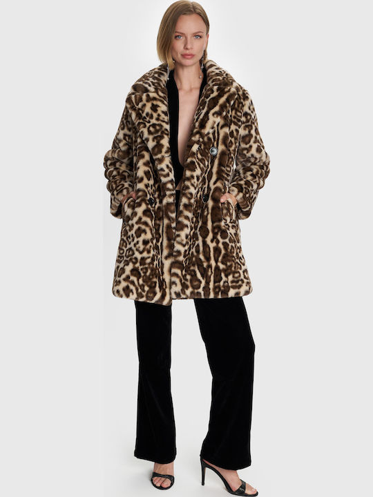 Frauen Pelz Brown, Leopard