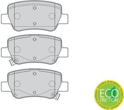 Ferodo Rear Disc Brake Pads Set Toyota Avensis 1.6-2.2d 11.08-10.18 Height 49.9mm Width 109.0mm Thickness 16.2mm