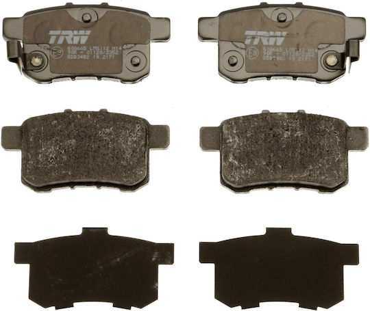 Trw Automotive Rear Brake Pads Set Honda Accord Civic Height 46.8mm Width 93.5mm Thickness 15.3mm Wear Sensor Yes