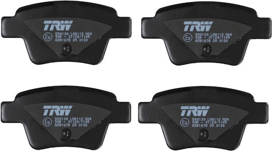 Rear Brake Pad Set Caliper Guide Bolt Supplements Peugeot 207 1.6/1.6d 02.06-01.15 Trw 46.9mm 95.0mm 16.8mm