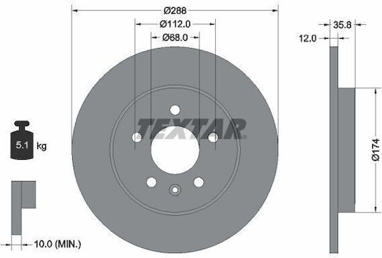 Textar Brake Disc 92137003