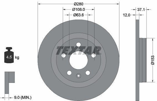 Textar Brake Disc 92323803