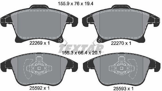 Textar 2226901 Bremsbelag Set Scheibenbremse