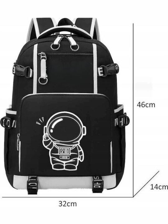 Schulranzen Rucksack Schwarz 35Liter
