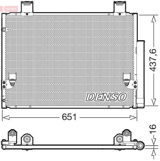Denso Car Air Condition Radiator for Toyota Hilux 2.5 D-4D 2005+