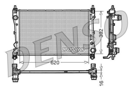 Fiat Doblo Closed Body Combi 263 Denso Drm09113 Water Radiator