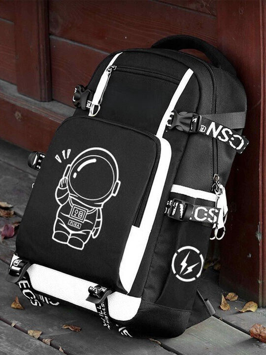Schulranzen Rucksack Schwarz 35Liter