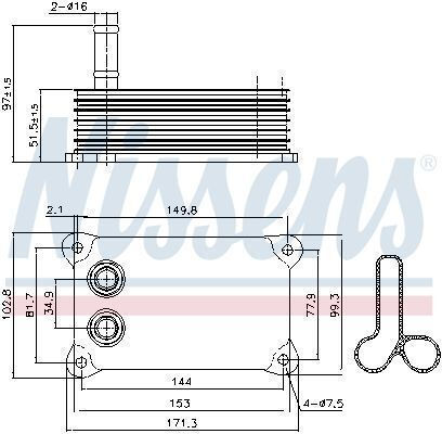 Oil Radiator Nissens Motor Oil