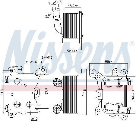 Oil Radiator Nissens Motor Oil