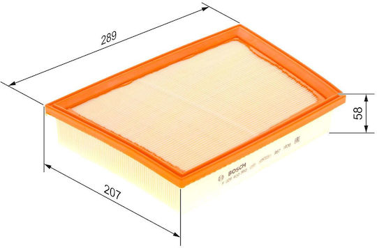 Bosch Air Filter Bmw 2/2 Gran Tourer X1/mini Clubman 1.5-2.0d 13