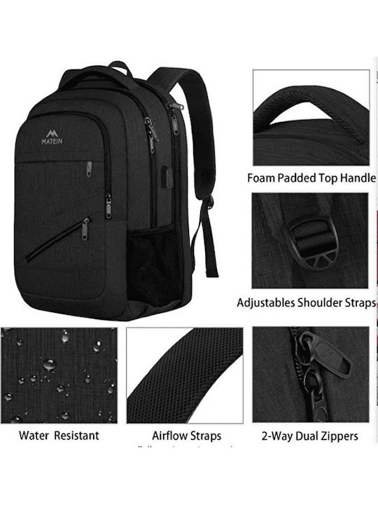 Matein Backpack Αδιάβροχο 30lt Μαύρο