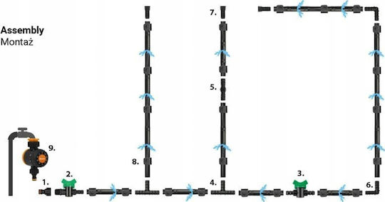 Set Furtun Irigare Prin Picurare 100 Metri