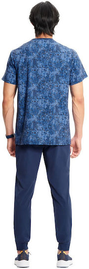 Unisex Ελαστική Εμπριμέ Μπλούζα Ιατρικής Cherokee Ck920 Distressed Geo
