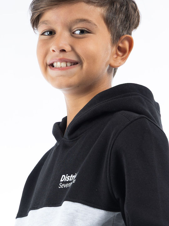 Kids Sweatshirt with Hood and Pockets Grey Gray