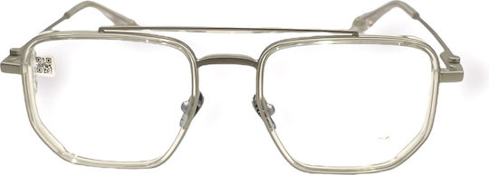 Alexander Wintsch Aw6186 Toma C2 Unisex Mixed Prescription Eyeglass Frames Transparent Silver Matte Frame