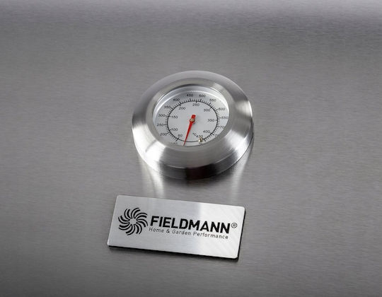 Fieldmann FZG 3011 Ψησταριά Υγραερίου Μαντεμένιας Σχάρας 60x42εκ. με 4 Εστίες και Πλαϊνό Μάτι