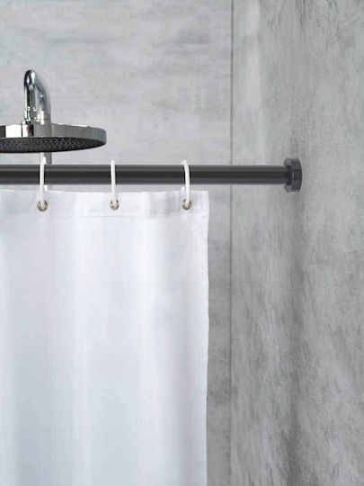Wenko Telescopic Straight Shower Curtain Rod Black Ø28mm 115cm
