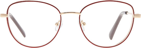 Brilo Reading Glasses +3.50 in Gold color BR040GOLD/RED3.50