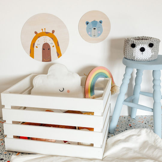 Creative Decorațiune Ladă de Grădină Lemn 50bucx40bucx30buc JAN-CD-SKRZYNKA-BIALA-50x40x30