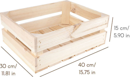 Creative Διακοσμητικό Καφάσι Κήπου Ξύλινο JAN-CD-SKRZYNKA-NATURAL-40x30x15 Creative Διακοσμητικό Καφάσι Κήπου Ξύλινο JAN-CD-SKRZYNKA-NATURAL-40x30x15