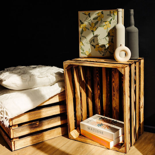 Creative Decorațiune Ladă de Grădină Lemn 50bucx40bucx30buc JAN-CD-SKRZYNKA-OPALANA-50x40x30