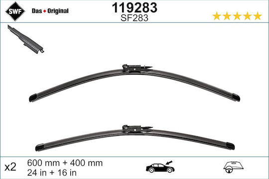SWF VisioFlex Set Frontal Lamele Ștergătoare Auto 600mm/400mm Universal