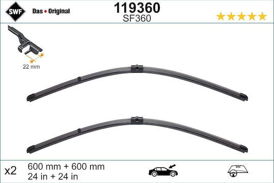 SWF Set Ștergătoare Auto Față 600mm Universal