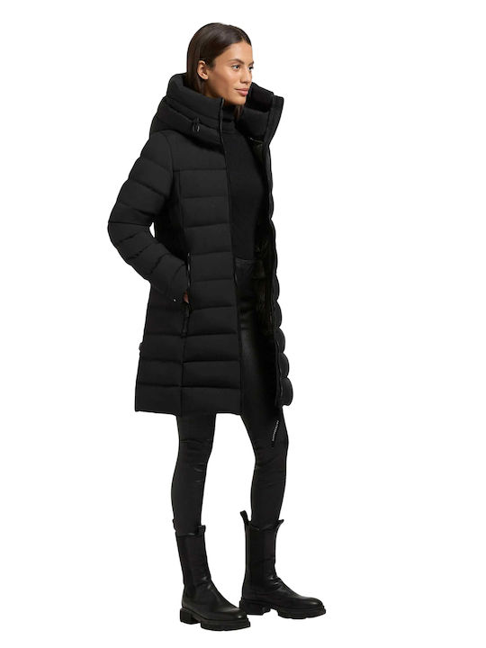 Women's Puffer Jacket for Winter Black