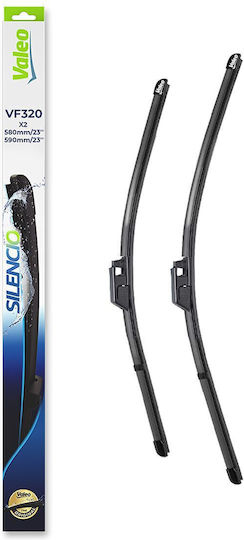 Valeo Jointless Wiper Blades Front Spoiler 2pcs Silencio Xtrm 590/580mm Audi A8 D3 10.02-07.10