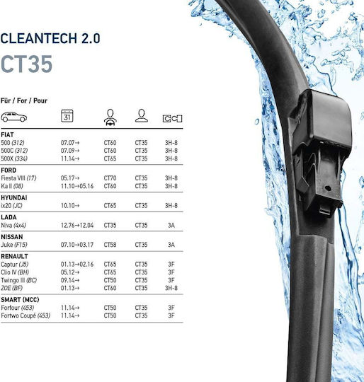 Hella Cleantech Fahrer-Seiten Scheibenwischer 350mm
