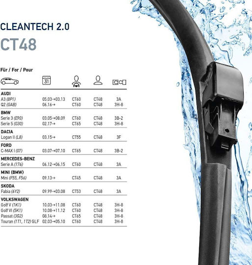 Hella Cleantech Чистачка за Автомобил Шофьорска 480мм