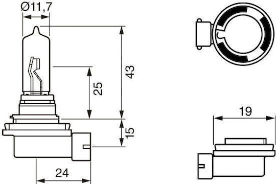 Bec 12V H9 65W Pure Light Bosch