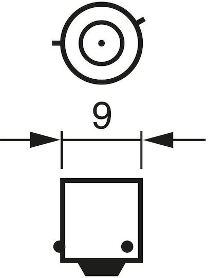 Set 2 Autolampen 12V H6W 6W Reines Licht Blister Bosch